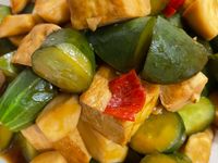 藍家小館-自製甜麵醬炒黃瓜