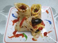 皮蛋蛋餅捲