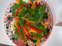蒜炒甜豆彩椒