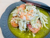 洋風鹽麴蝦仁杏鮑菇｜過熱水蒸氣烤箱微波爐