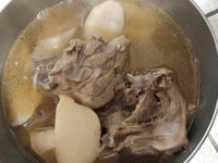 杏鮑菇麻油雞麵線