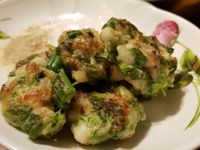 四季豆花枝餅