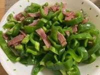 青椒炒培根