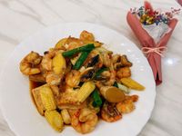 紅燒蝦仁豆腐