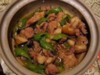 微波版青椒炒三層肉