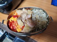 微波爐版-黑胡椒奶油炒豆芽