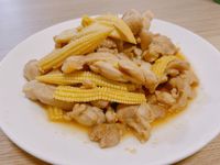 低卡食譜-雞腿排炒玉米筍
