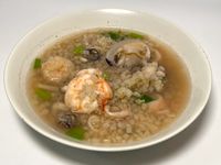 低碳低GI食譜|花椰菜米海鮮粥|生酮稀飯
