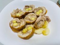雞肉捲起來烤