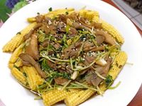 舞菇炒豆苗