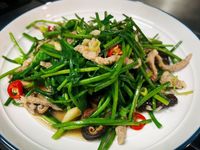 水蓮炒肉絲