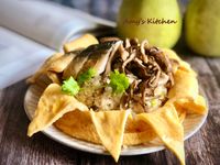 舞菇鯖魚蛋包飯 / 簡單餐廳料理