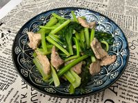 蒜炒芥蘭豬肉