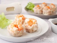 鮮蝦燒賣。自製肉餡不費力