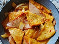 豆瓣醬辣炒火腿韓式魚板