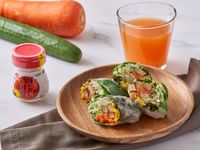 菠菜蔬食春捲-蔬食料理