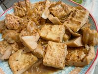 杏鮑菇洋蔥燒豆腐