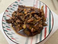 茄子炒肉末