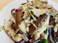蒸烤茄子蘑菇沙拉｜過熱水蒸氣烤箱微波爐
