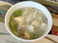 絲瓜雞蛋菇麵