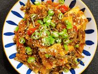 韓式小魚燒豆腐두부멸치조림