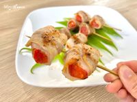 居酒屋簡單小菜｜豬肉蕃茄串