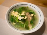 莧菜肉羹蛋花味噌湯