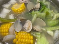 刈菜蛤蠣雞湯