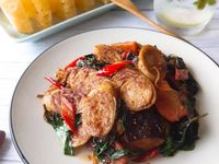 塔香素沙茶炒麵腸(全素)