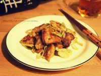 鹽麴豬五花炒蒜苗