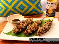 居酒屋料理- 和風照燒芝麻烤雞串