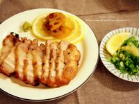 烤鹽麴五花肉佐檸檬蔥花蒜泥