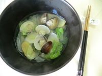 白菜蛤仔湯