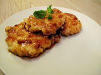 香醋煎豆腐肉餅
