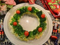 緑花椰菜沙拉聖誕圈