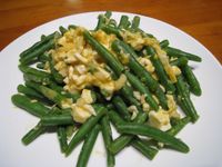 【粉豬兒】四季豆炒鹹蛋