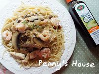 辣味鮮蝦雞肉義大利細扁麵