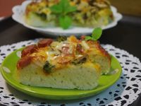 簡易手工厚pizza麵包(紅醬.青醬)