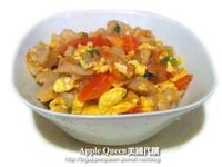 番茄蛋炒麵疙瘩~Tomato fried eggs with  trickled pastry!