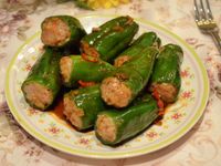 蒜汁青甜椒釀肉