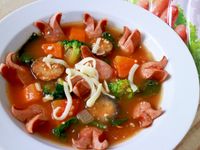 義式香腸蔬菜湯[博客Q肉丁原味德國香腸]