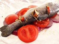 月桂烤鱒魚