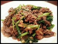 芥藍炒羊肉