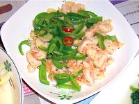 吃出好膚質 (青椒炒蝦仁)
