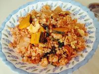 健康料理//韓式泡菜南瓜炒飯