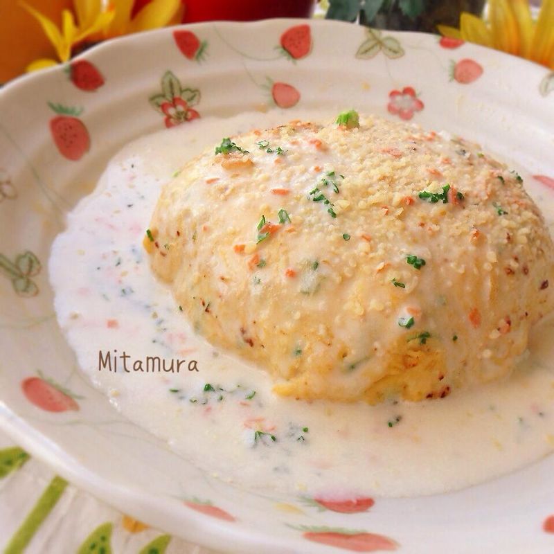 白醬蛋包飯