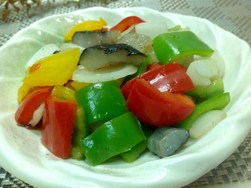彩椒烏醋海參