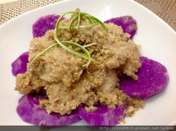 紫色山藥粉蒸雞胸肉(淬釀開運年菜)
