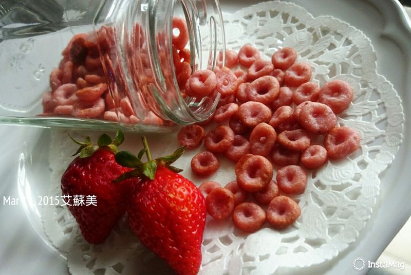 草莓煉乳圈圈餅(寶寶手指食物)