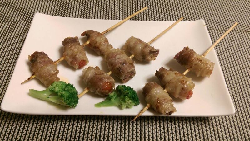 無煙料理~烤番茄肉串/蔥肉串